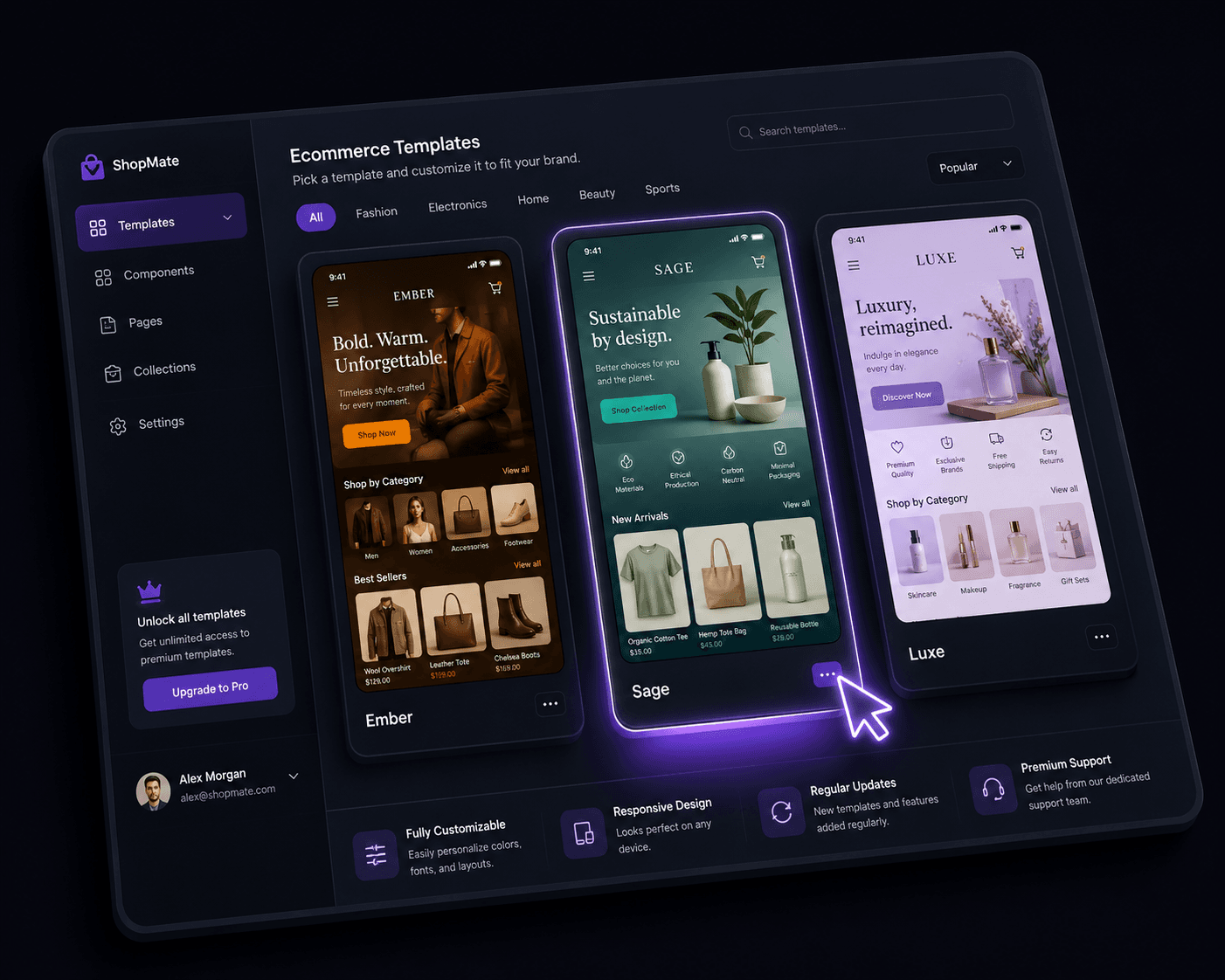 Browse ecommerce templates